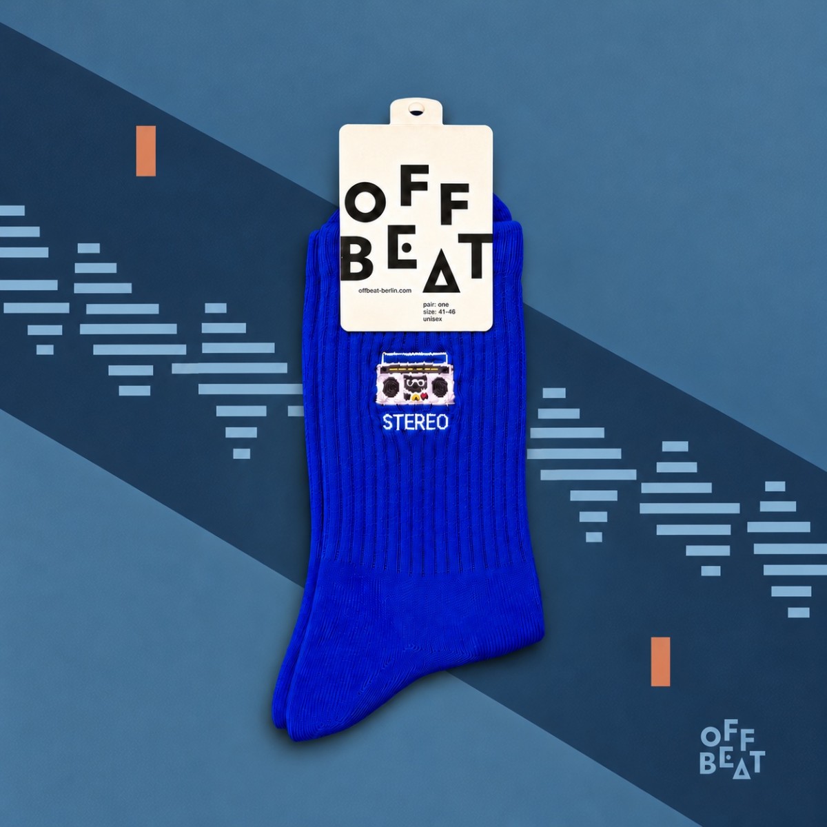 Bestickt Boombox Socken von Offbeat