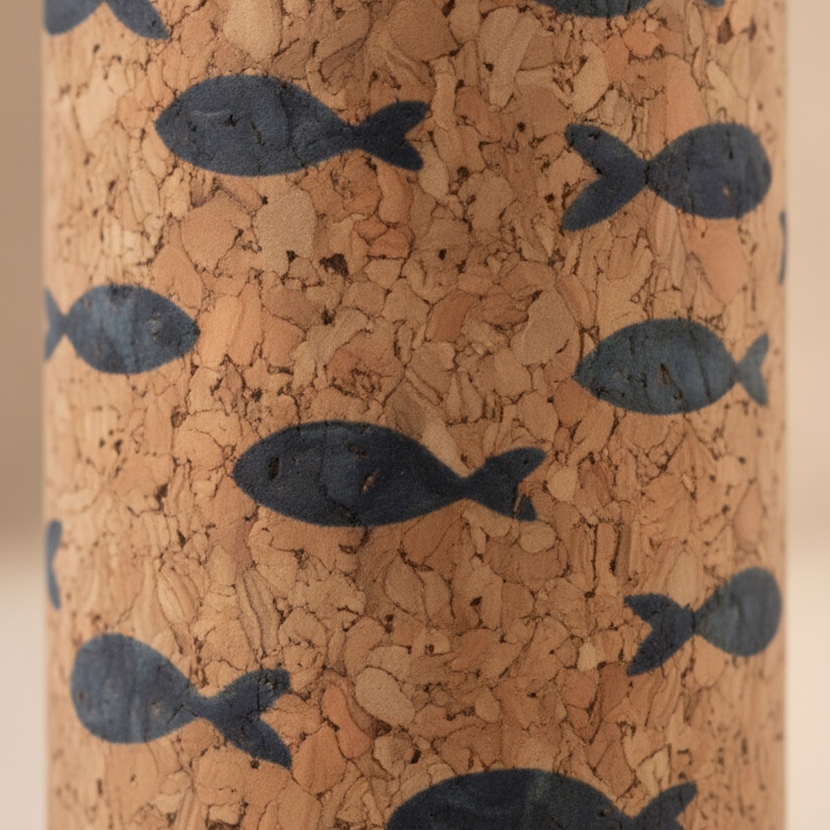 Edelstahl-Trinkflasche 350 ml mit Kork-Print – Salty Mind