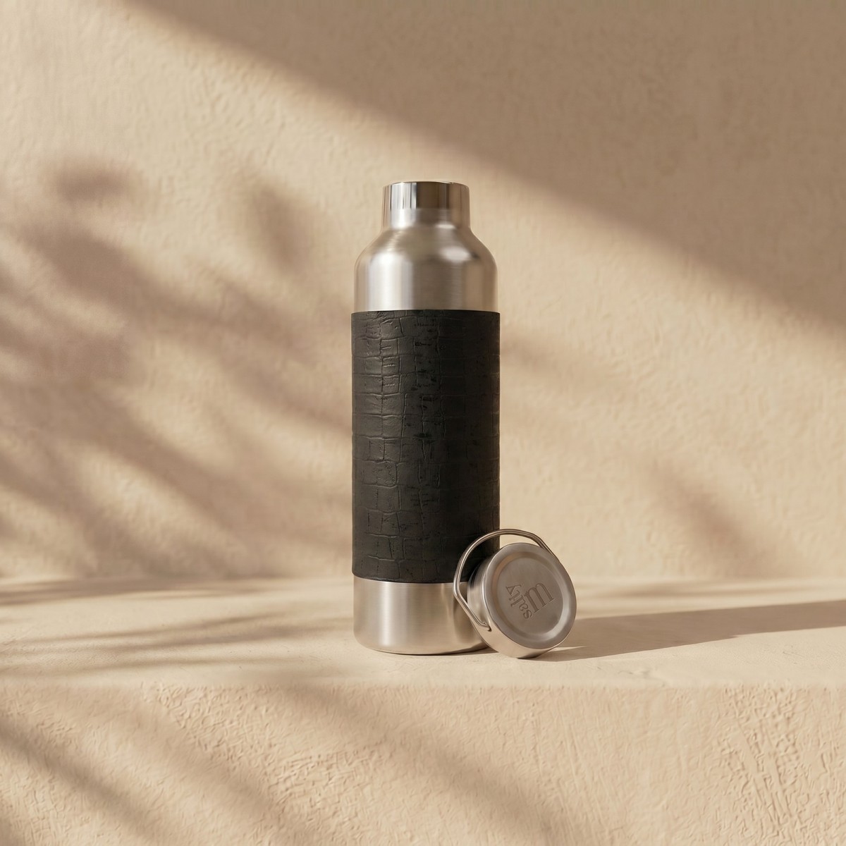 Edelstahl-Trinkflasche 750 ml mit Korksleeve