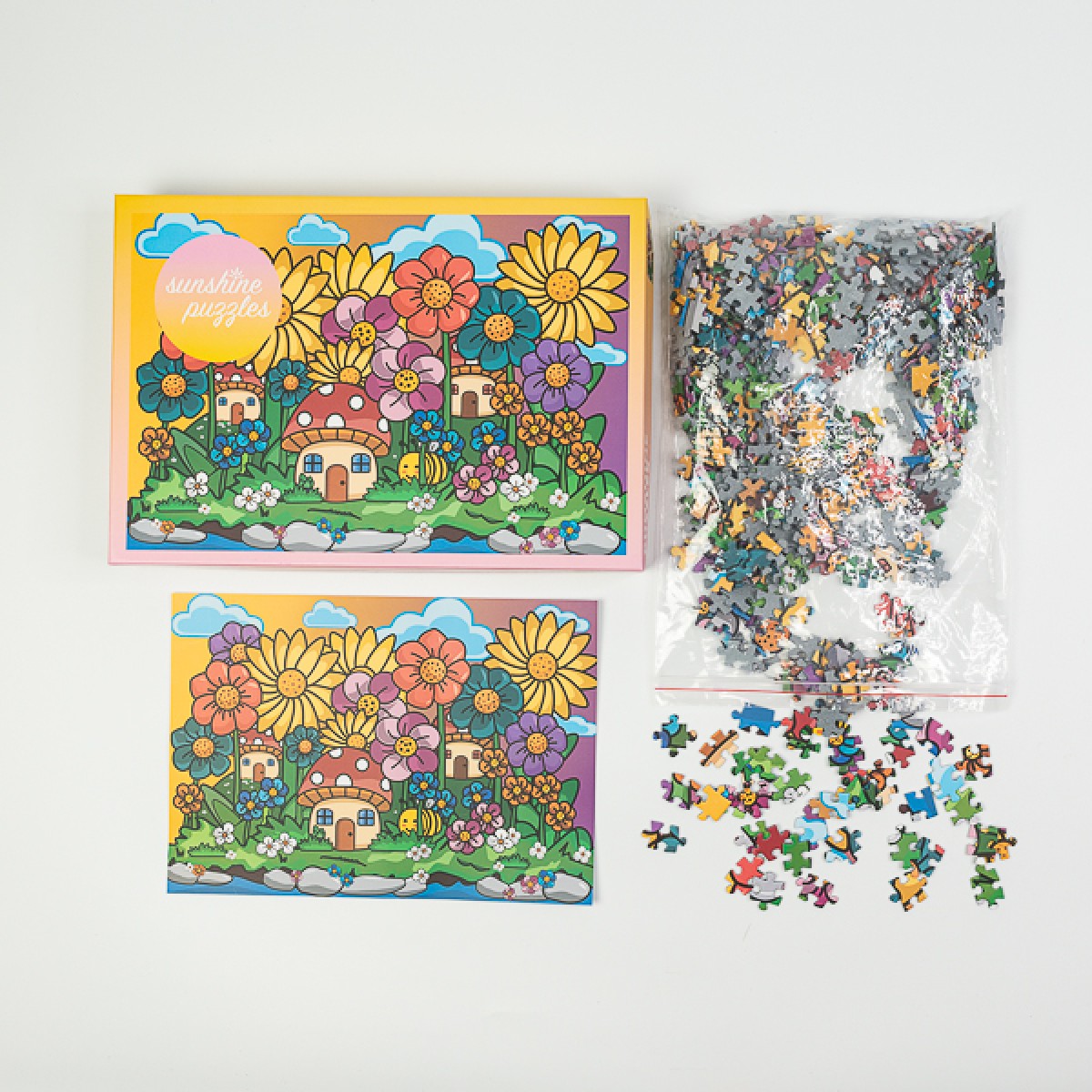 Sunshine Puzzles, Motiv "Small World", 500 Teile Puzzle