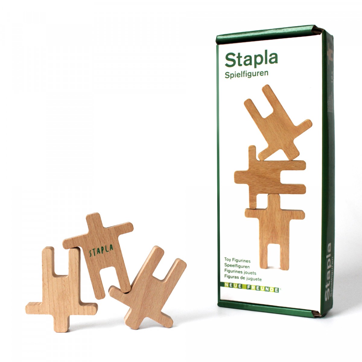 STAPLA - 12 Spielfiguren aus Buchenholz von Neue Freunde