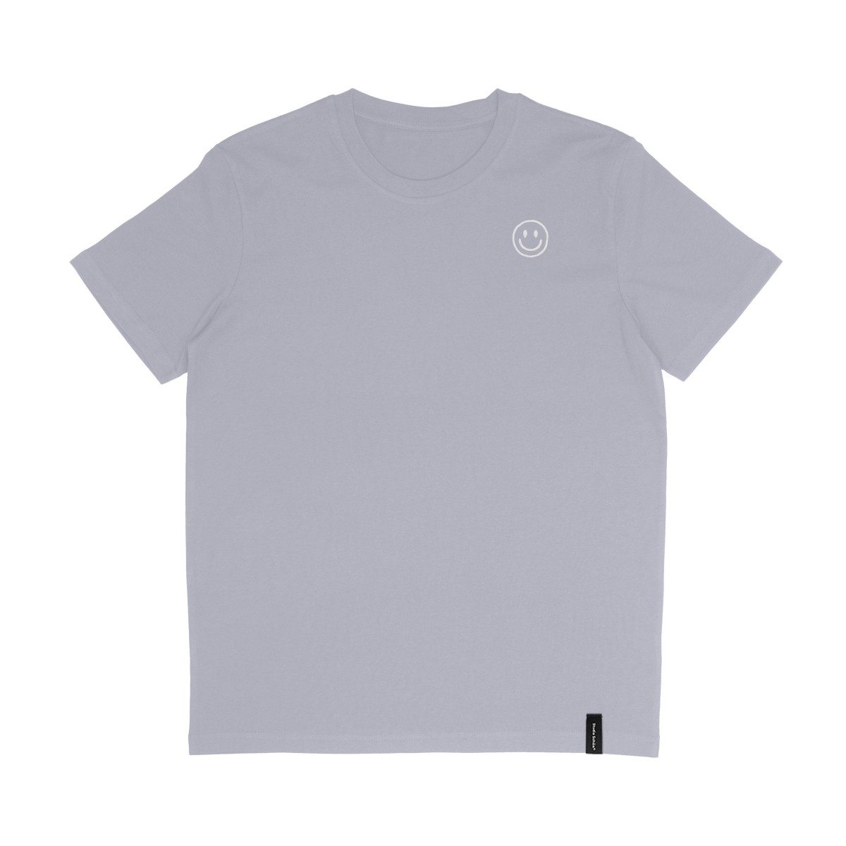 ORGANIC T-SHIRT SMILEY STICK WEISS | UNISEX | LAVENDEL – Studio Schön®