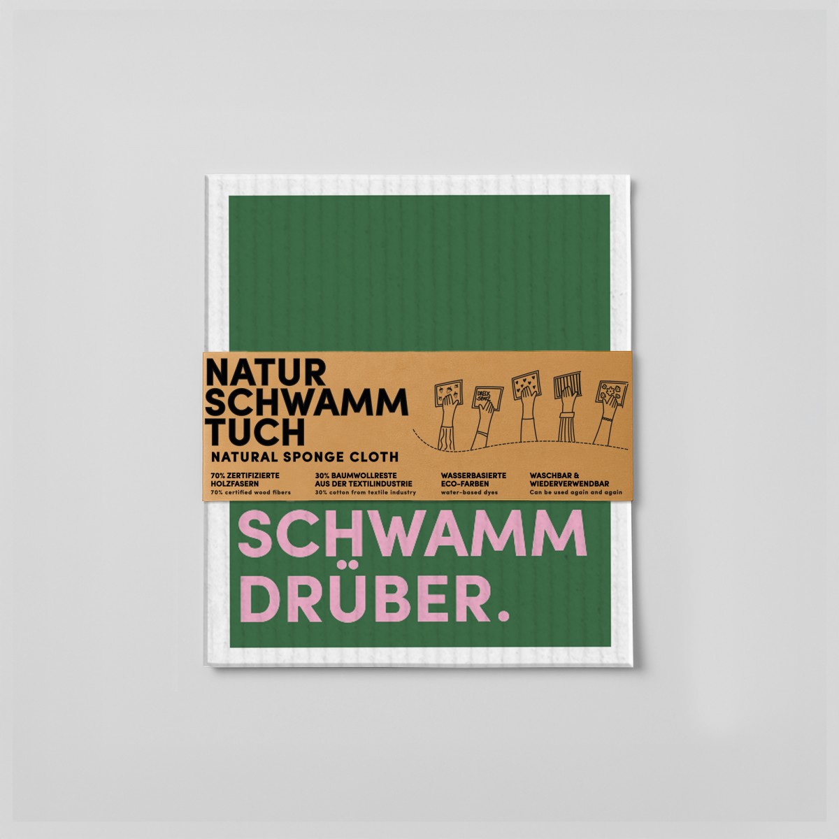 Schwammtuch - Spruch - Schwamm drüber - Nr. 12 - Naturbedacht