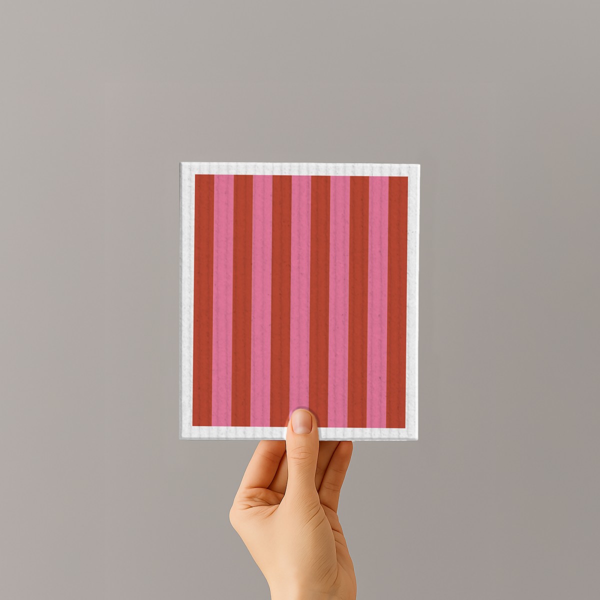 Schwammtuch - Streifen - Rot/Rosa - Nr. 7