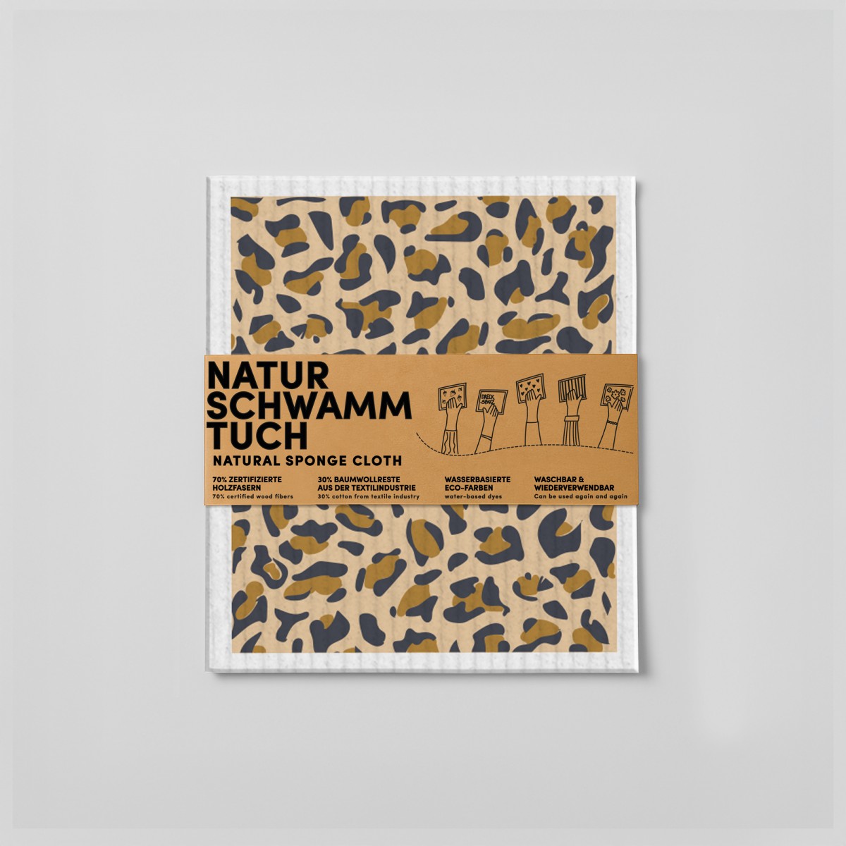 Schwammtuch - Leoparden-Muster - Leo-Muster - Nr. 9 - Naturbedacht