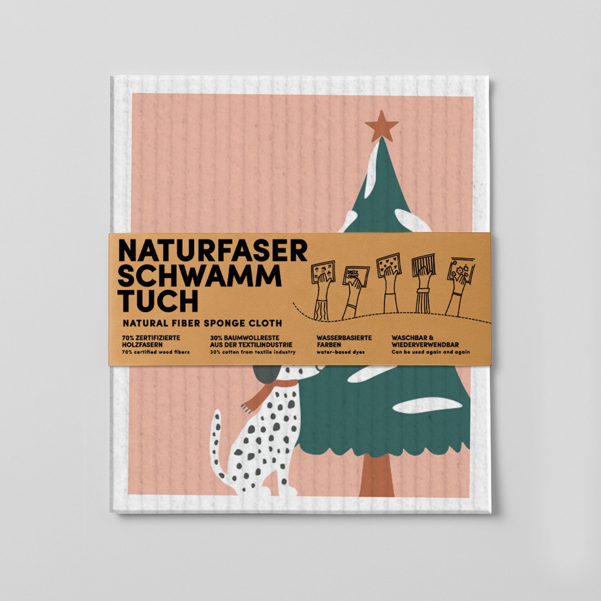 Schwammtuch - Weihnachten - Nr. 27 - Naturbedacht