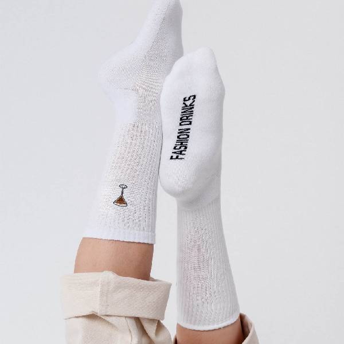 Espresso Martini | Bestickte Bio Baumwoll Socken | Fashion Drinks