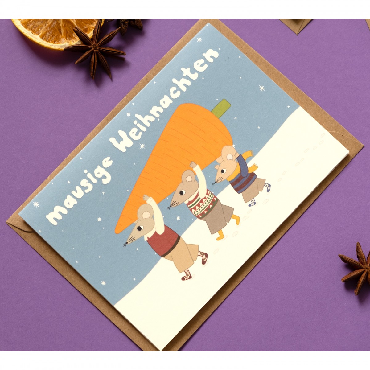 The Naughty District - Weihnachtskarten Set mit Mäusen und Fröschen