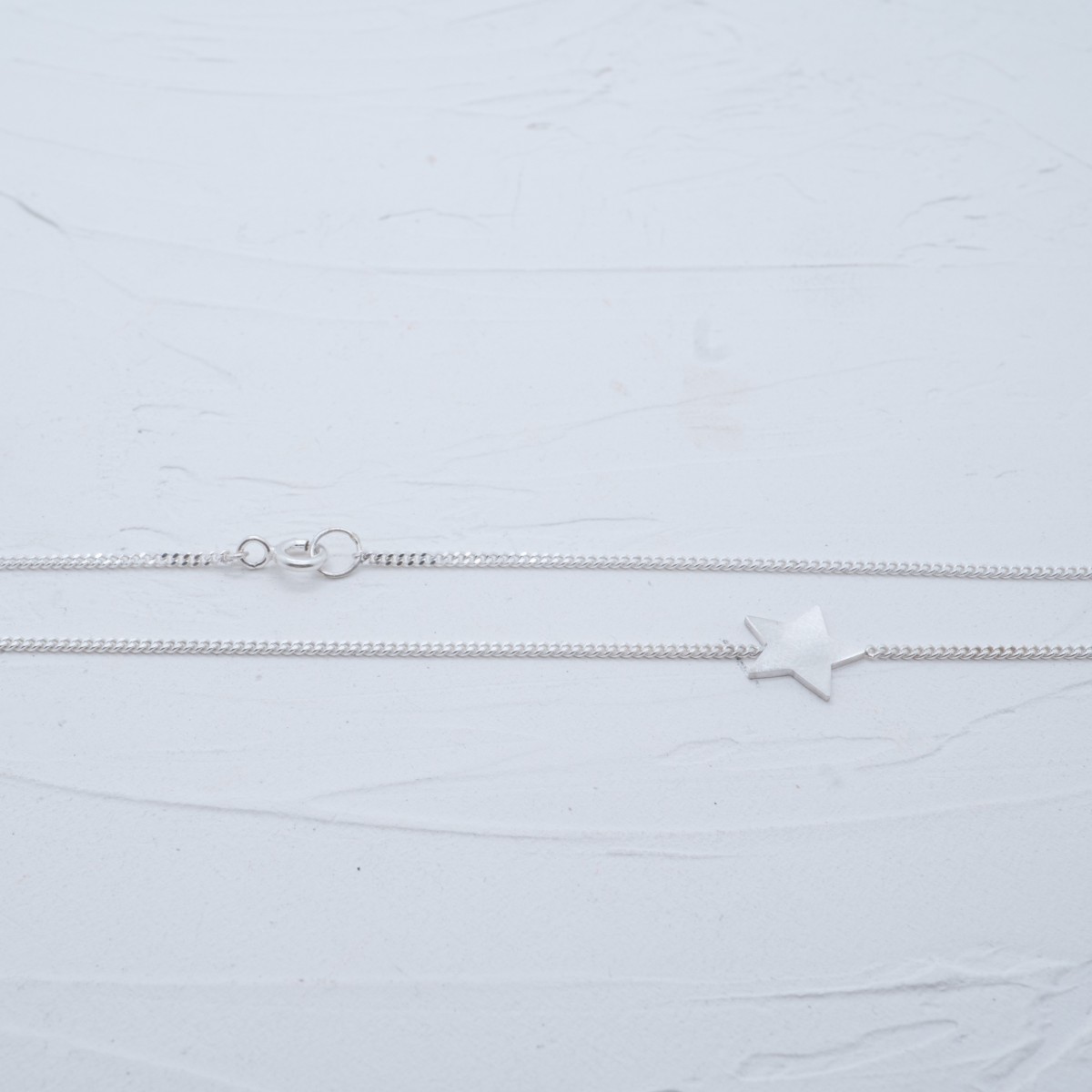 Silberkette mit seitlichem Stern | 925er Silber Halskette Damen | Sternanhänger - SchmuckvonVreni