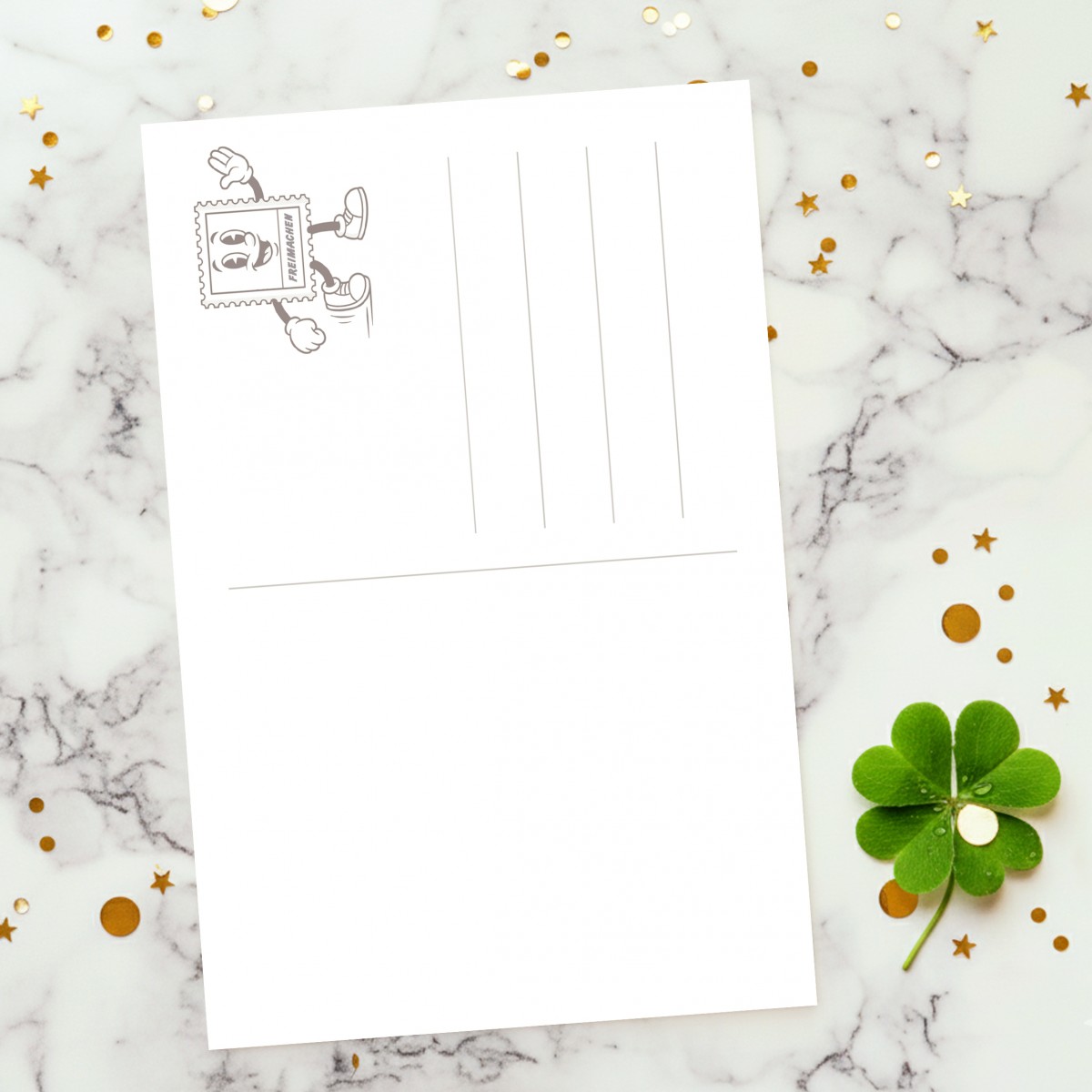 Hey Urban Monkey - Silvester-Karten / Neujahrs-Karten Retro-Stil 4er-Set