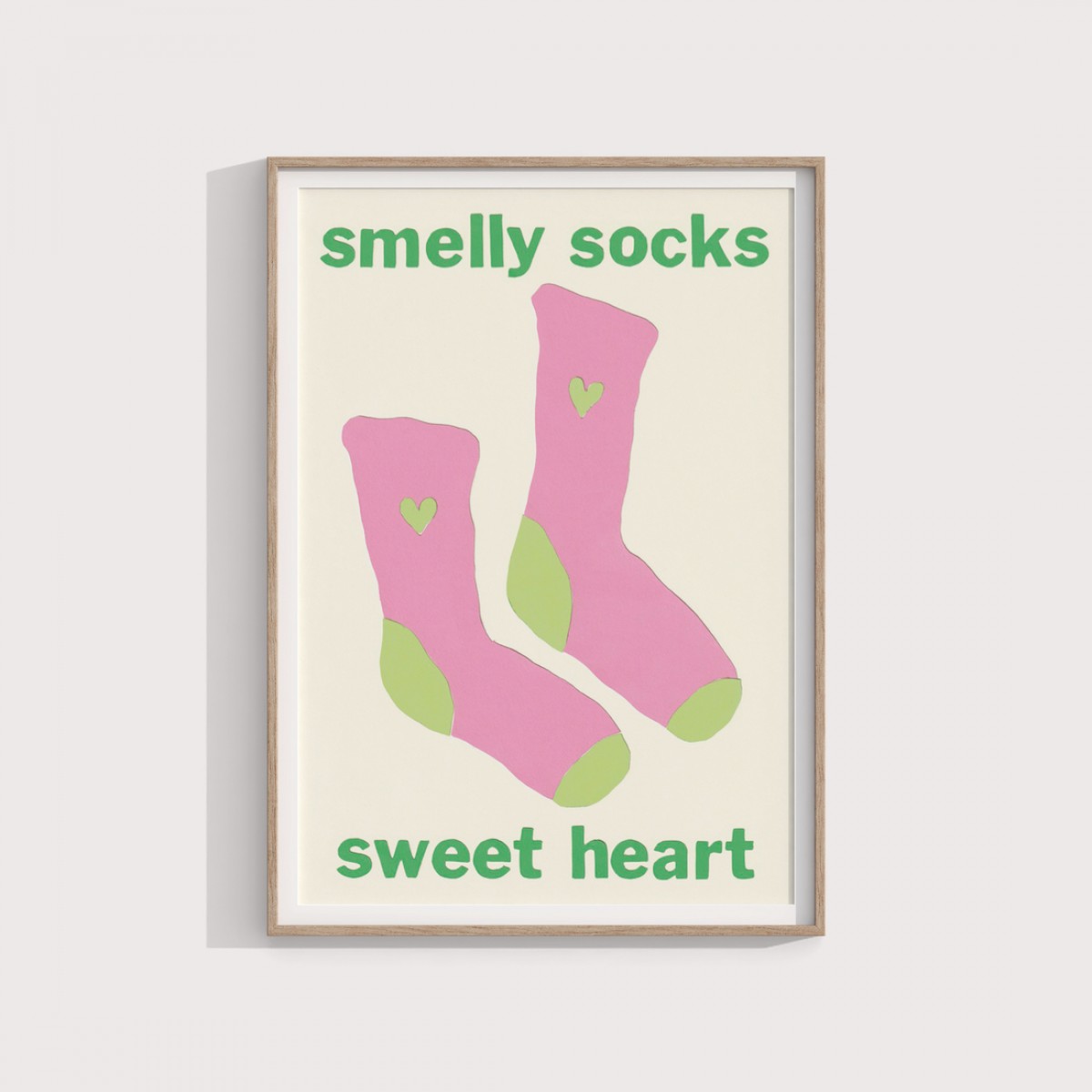 Smelly socks, sweet heart – Print von Lavanda Posters