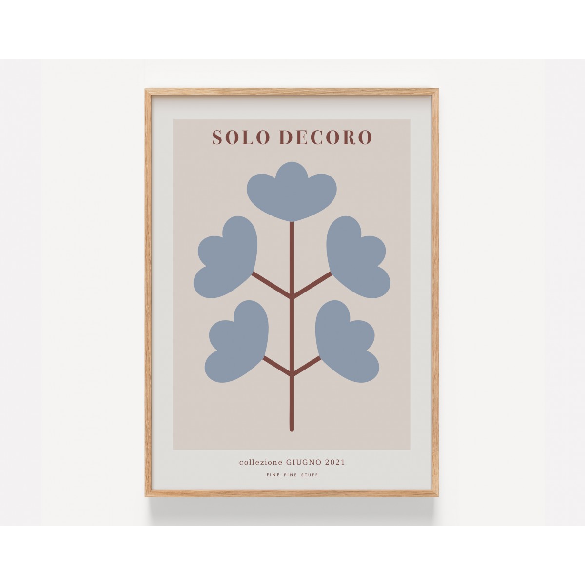 FINE FINE STUFF - Poster - Solo Decoro - Blue Flower - Japandi - Scandi - minimalistisch