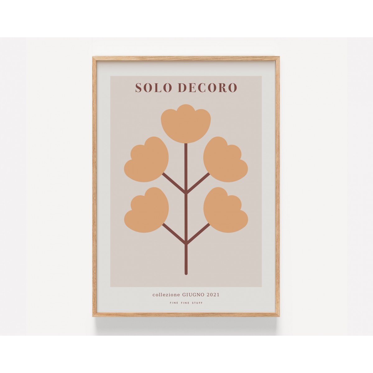 FINE FINE STUFF - Poster - Solo Decoro - Yellow Flower - Japandi - Scandi - minimalistisch