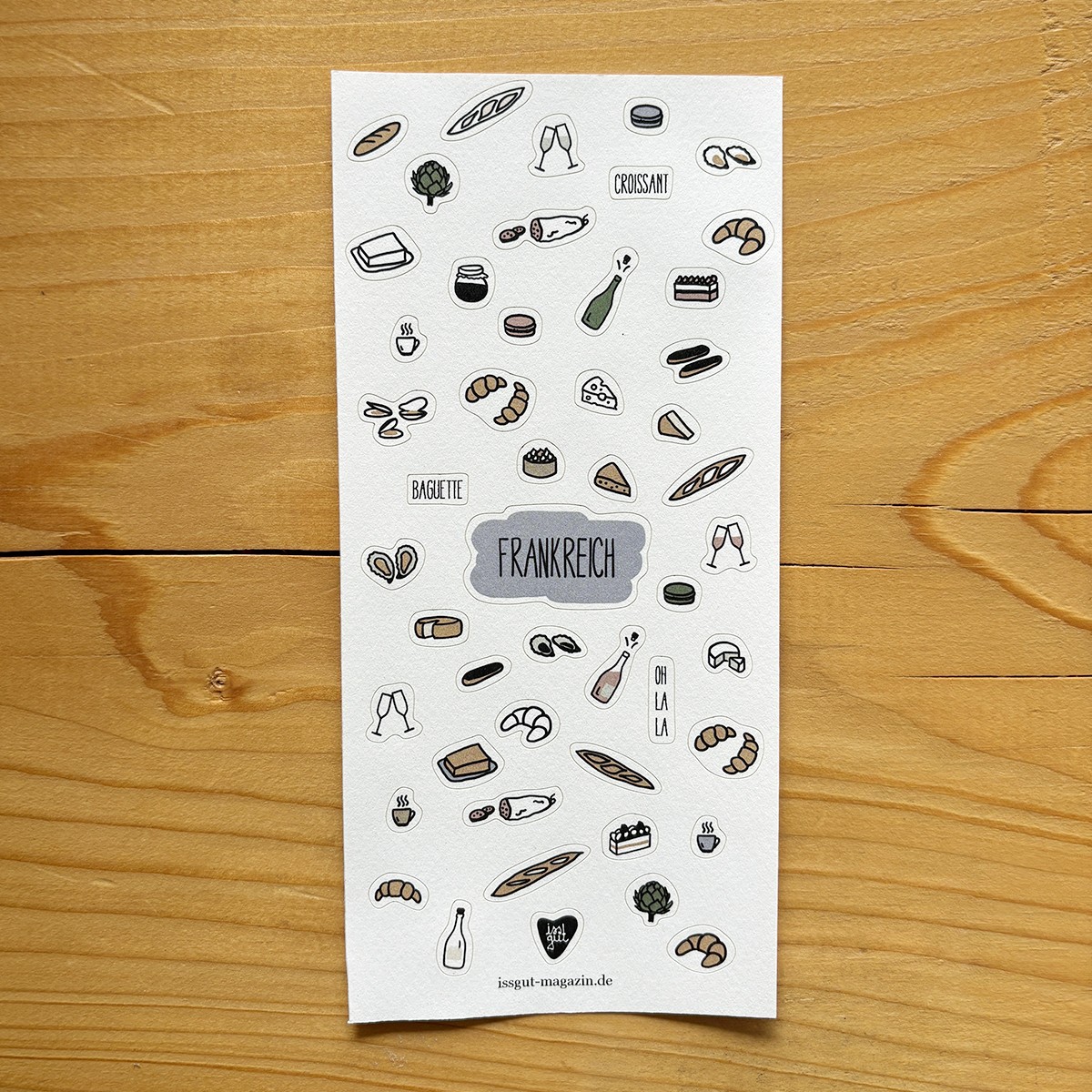 Mini Stickerbogen FRANKREICH (52 Sticker) von issgut