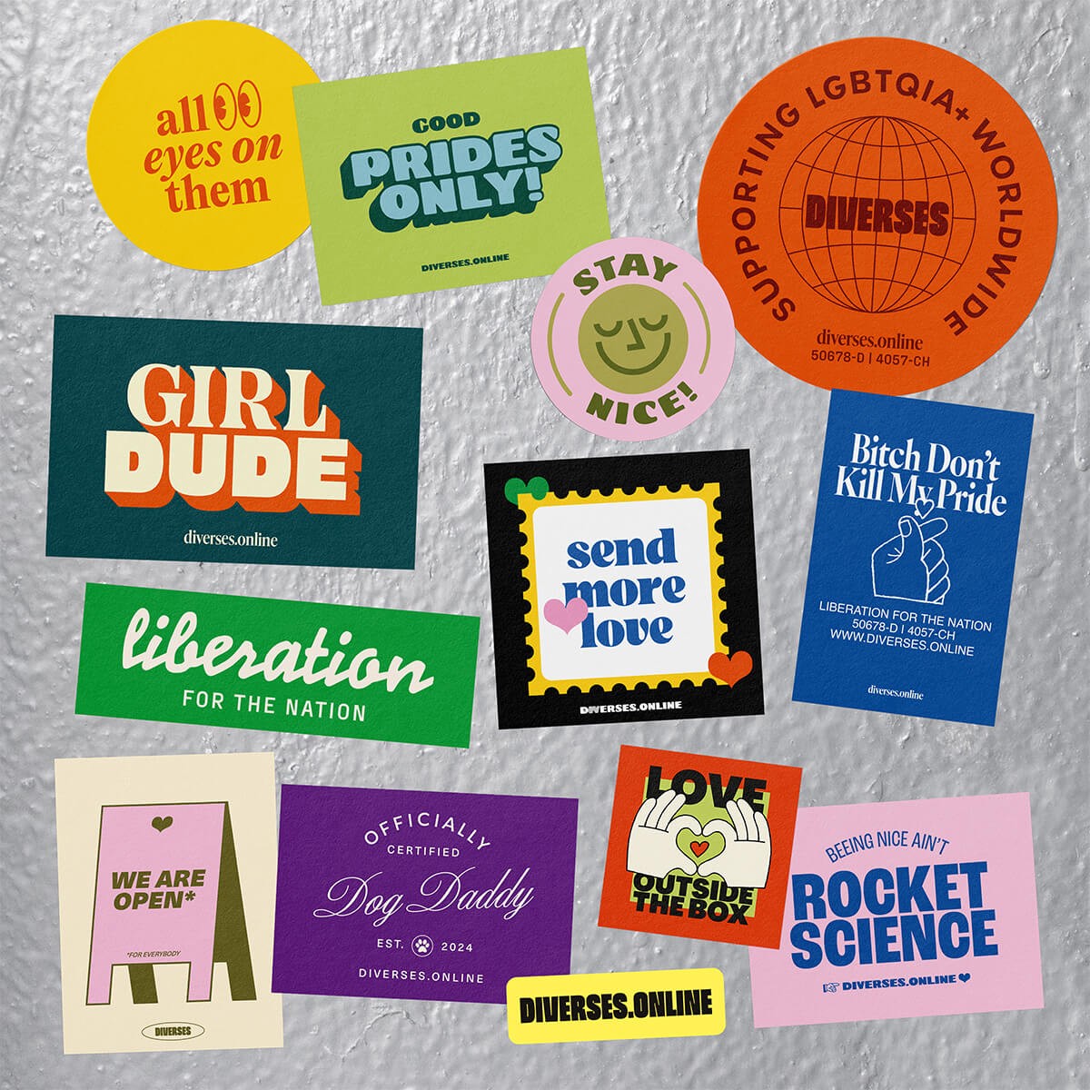 Diverse Sticker, 13er Stickerset  – DIVERSES