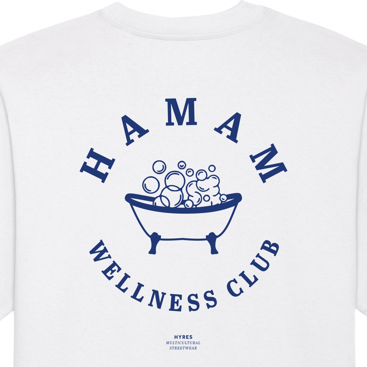 HYRES Unisex Heavy T-Shirt Hamam Wellness Club White