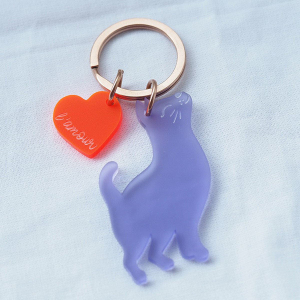 Schlüsselanhänger SCHNURR... L AMOUR / Accessoire / Acryl / Schmuck / Tante Tia x MyGreta