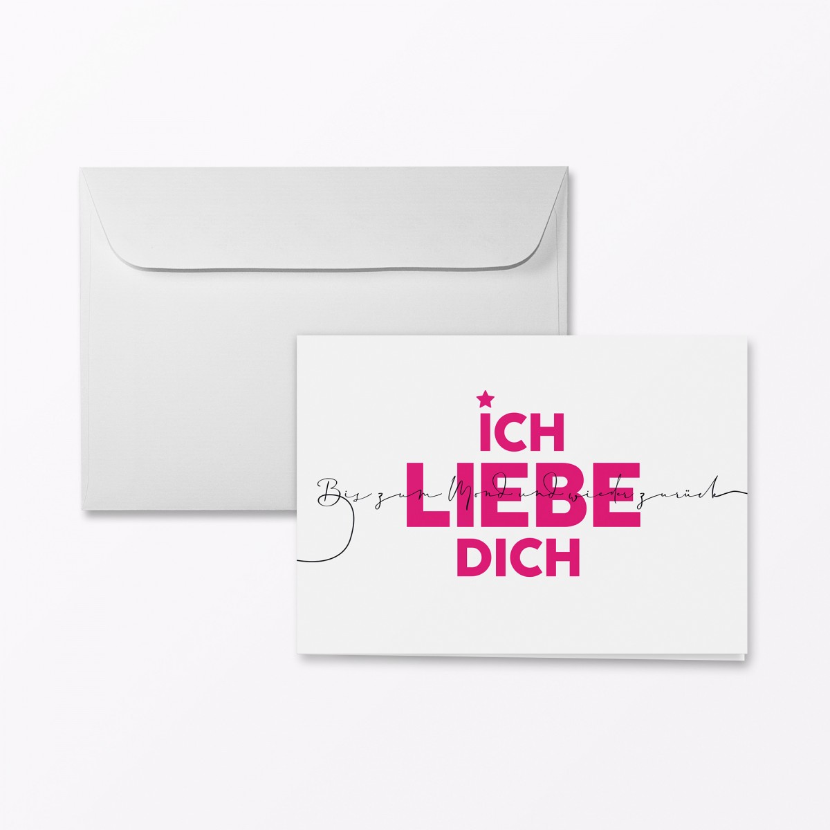 TYPOP Klappkarte LineArt „Ich liebe Dich“ inkl. Umschlag