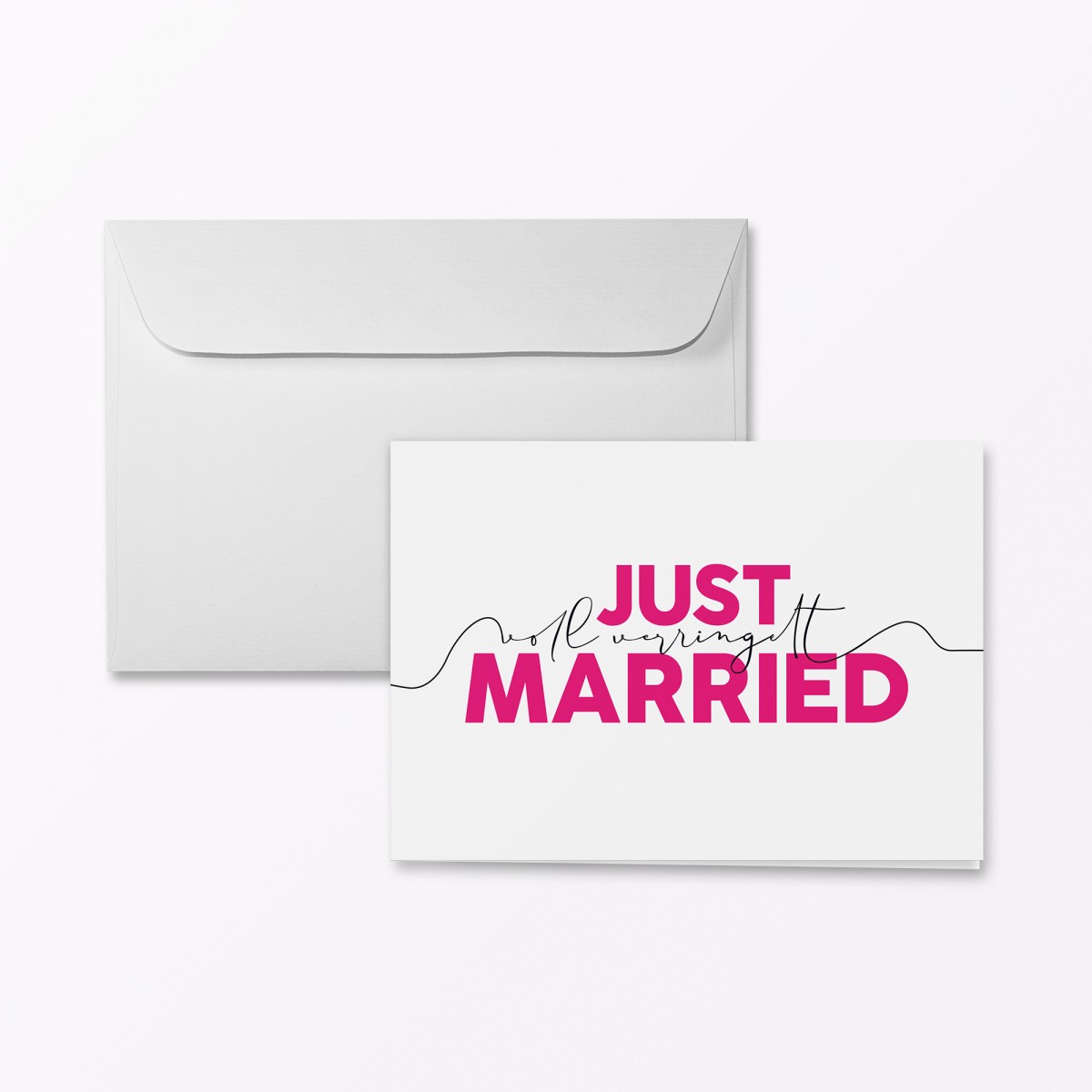 TYPOP Klappkarte LineArt „Just married“ inkl. Umschlag