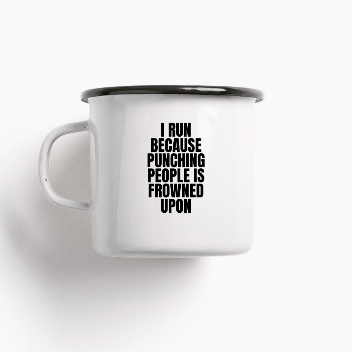 typealive / Emaillebecher Tasse / I Run