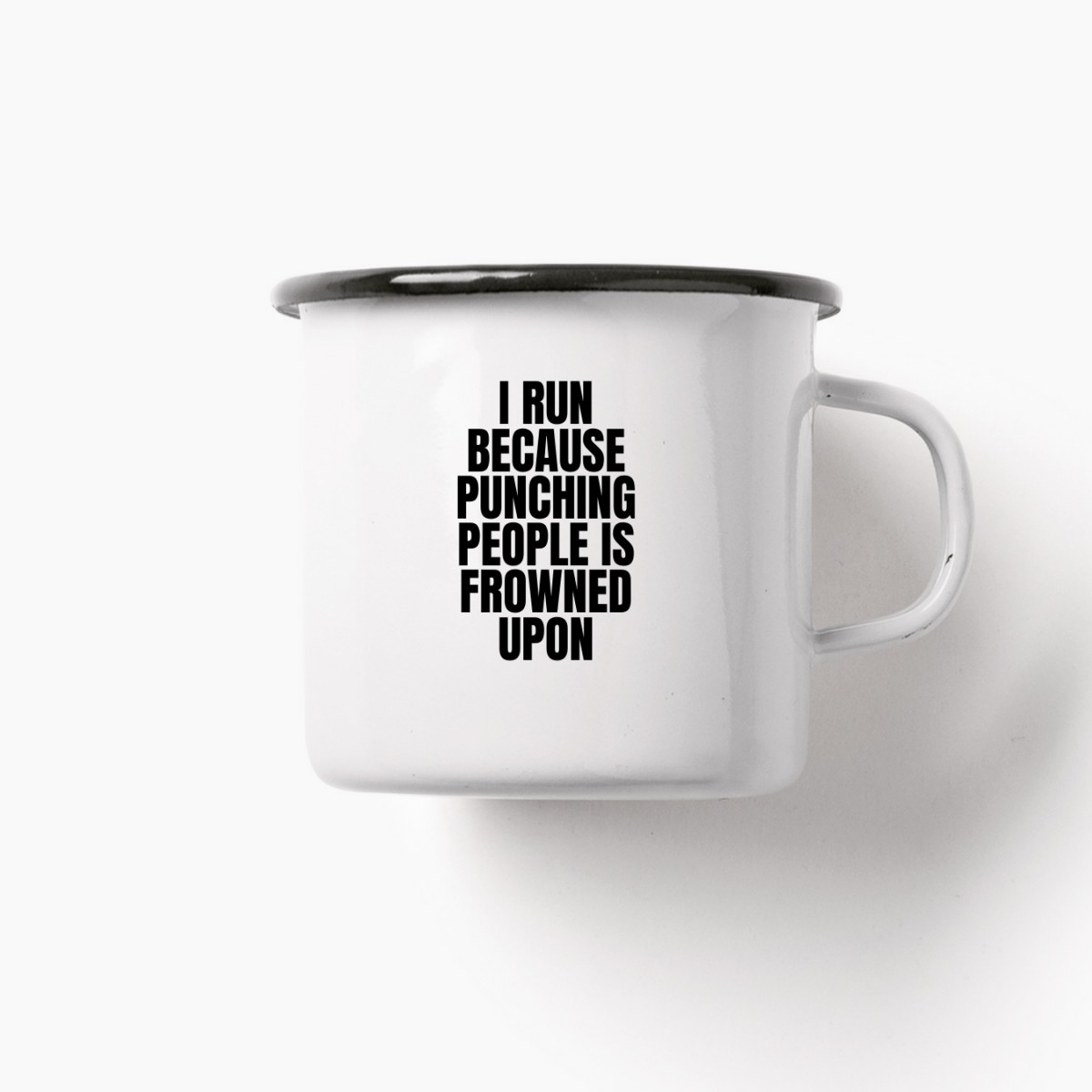 typealive / Emaillebecher Tasse / I Run
