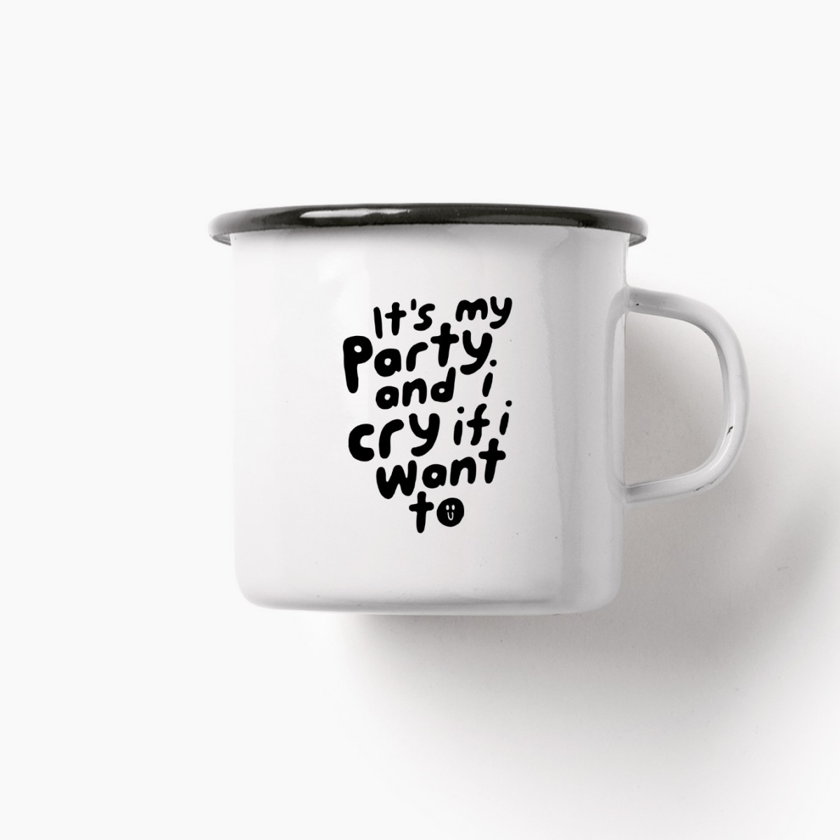 typealive / Emaillebecher Tasse / It's My Party