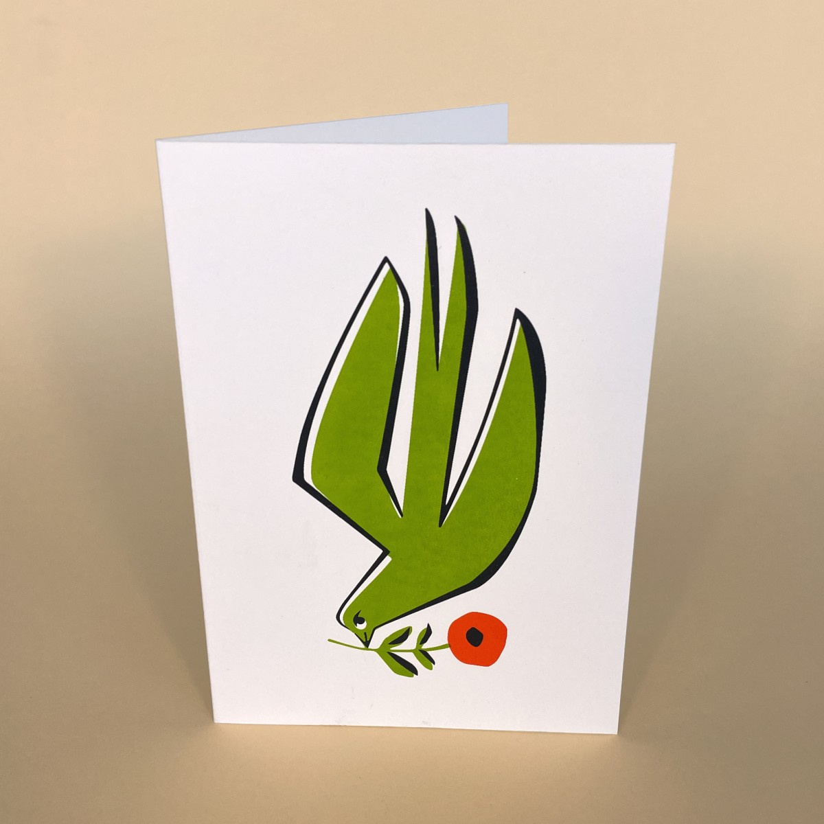 Print now - Riot later ● Frühlingstaube, Karte mit Umschlag