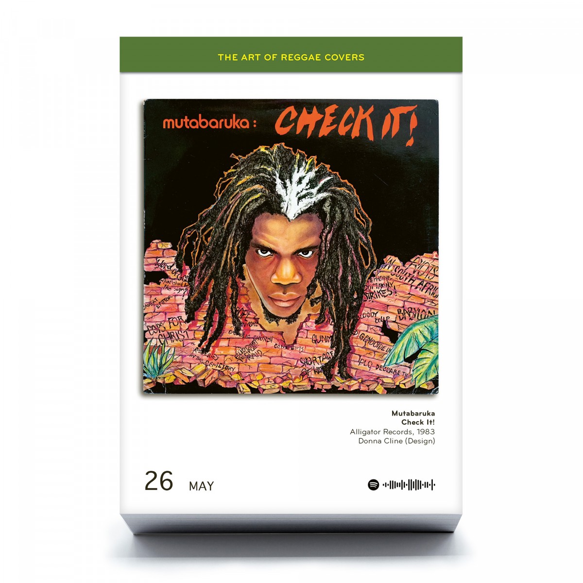 
The Art of Reggae Covers (Tagesabreißkalender)