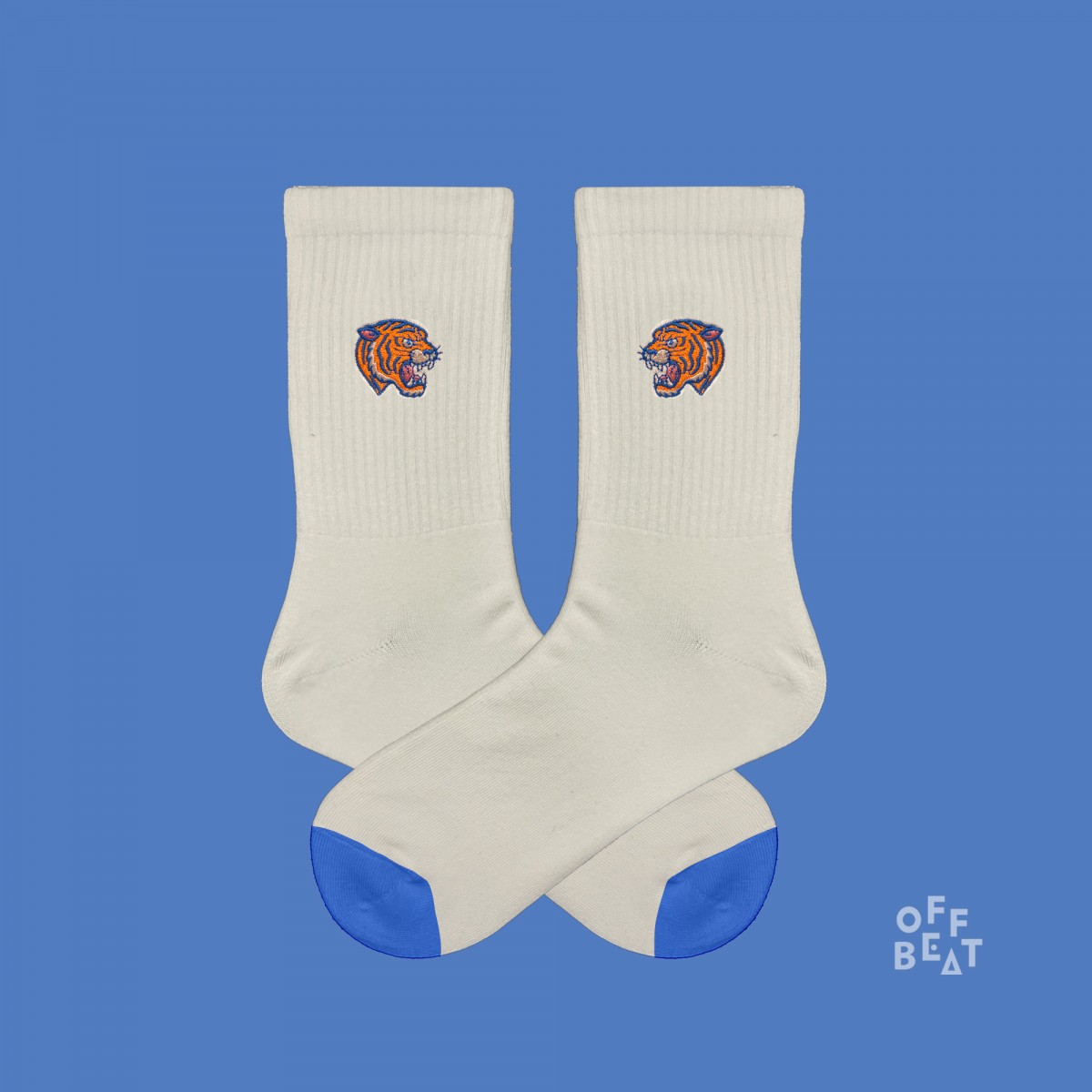 Bestickt Tigerkopf Socken von Offbeat
