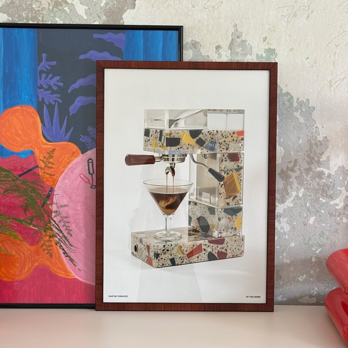 "Martini Terrazzo" (DIN A2 Artprint, limitierte Auflage) von Tina Bobbe