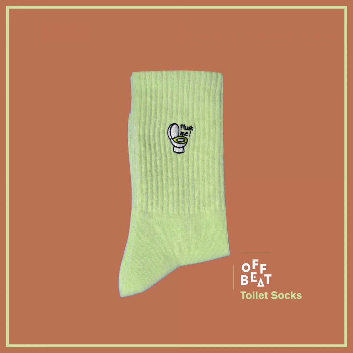 Gerippte Flush Me, Toilette Socken von Offbeat
