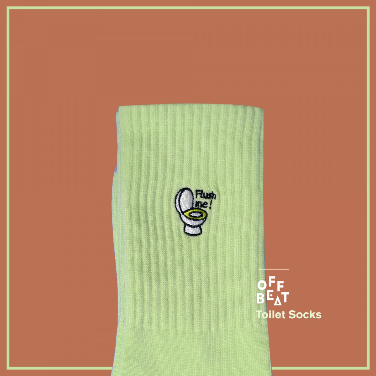 Gerippte Flush Me, Toilette Socken von Offbeat