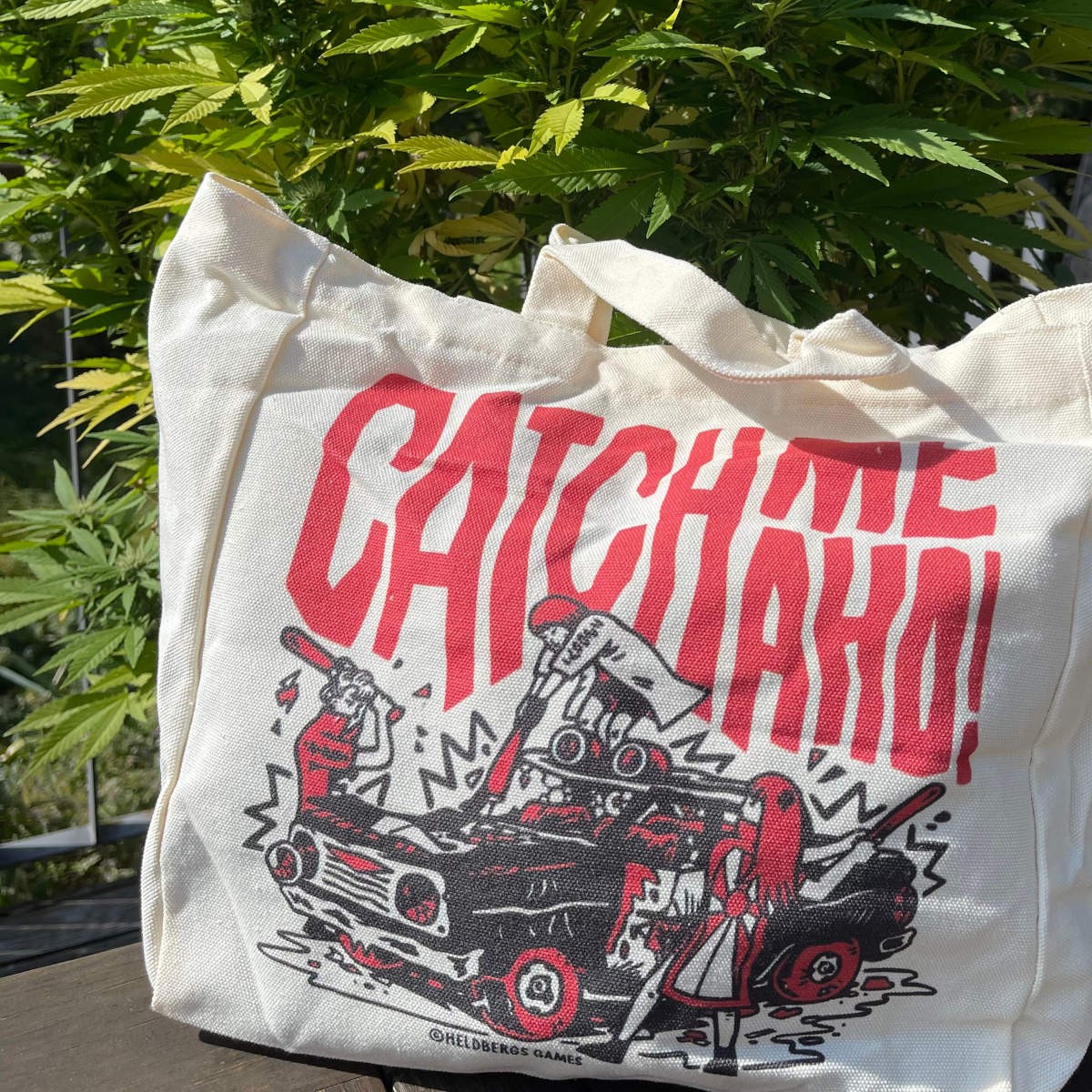 Tote Bag - Catch me Aho | Baumwolltasche mit Magnetverschluss & Innentasche | Sukeban Bosozoku Design | Lässiger Streetwear Look