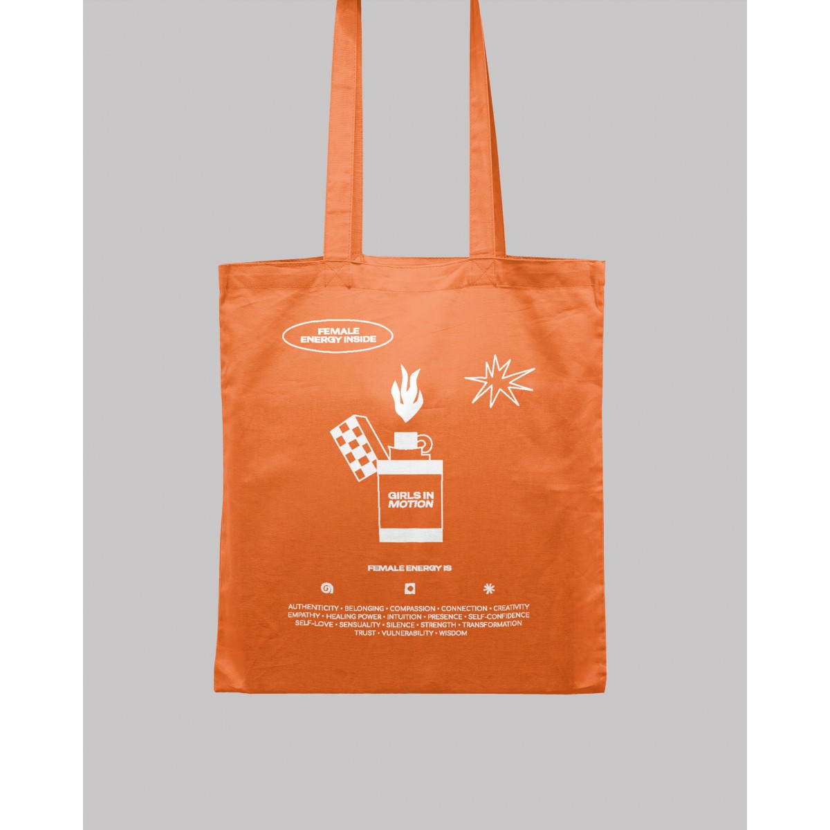 Girls in Motion Tote Bag – Female Energy Orange 