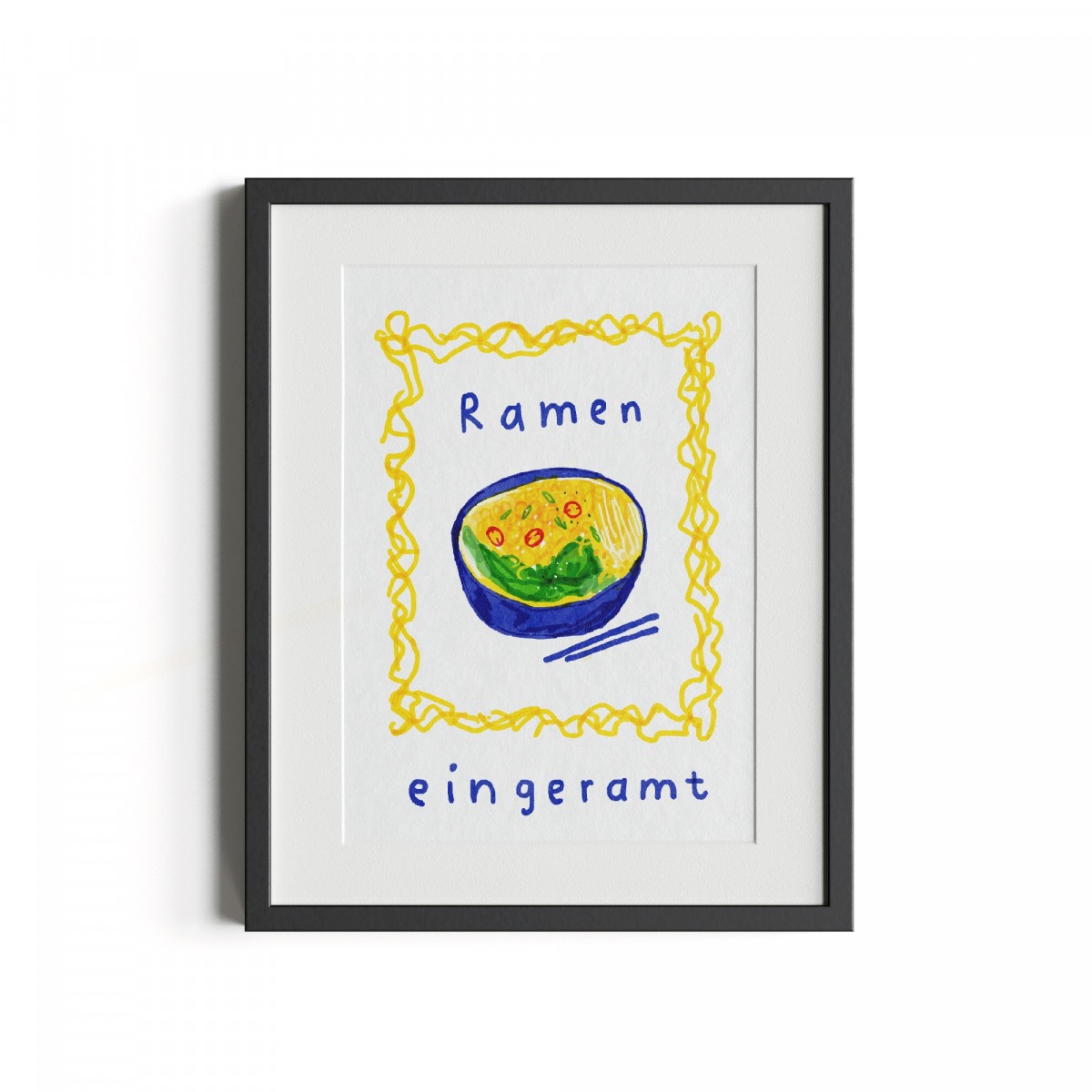 RAMEN EINGERAMT - A4 Print - finallyfoundagoodusername