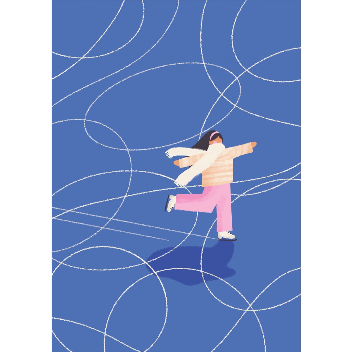 Eisläuferin / Kunstprint A3, A4, A5 / Svea Hansohn Illustration