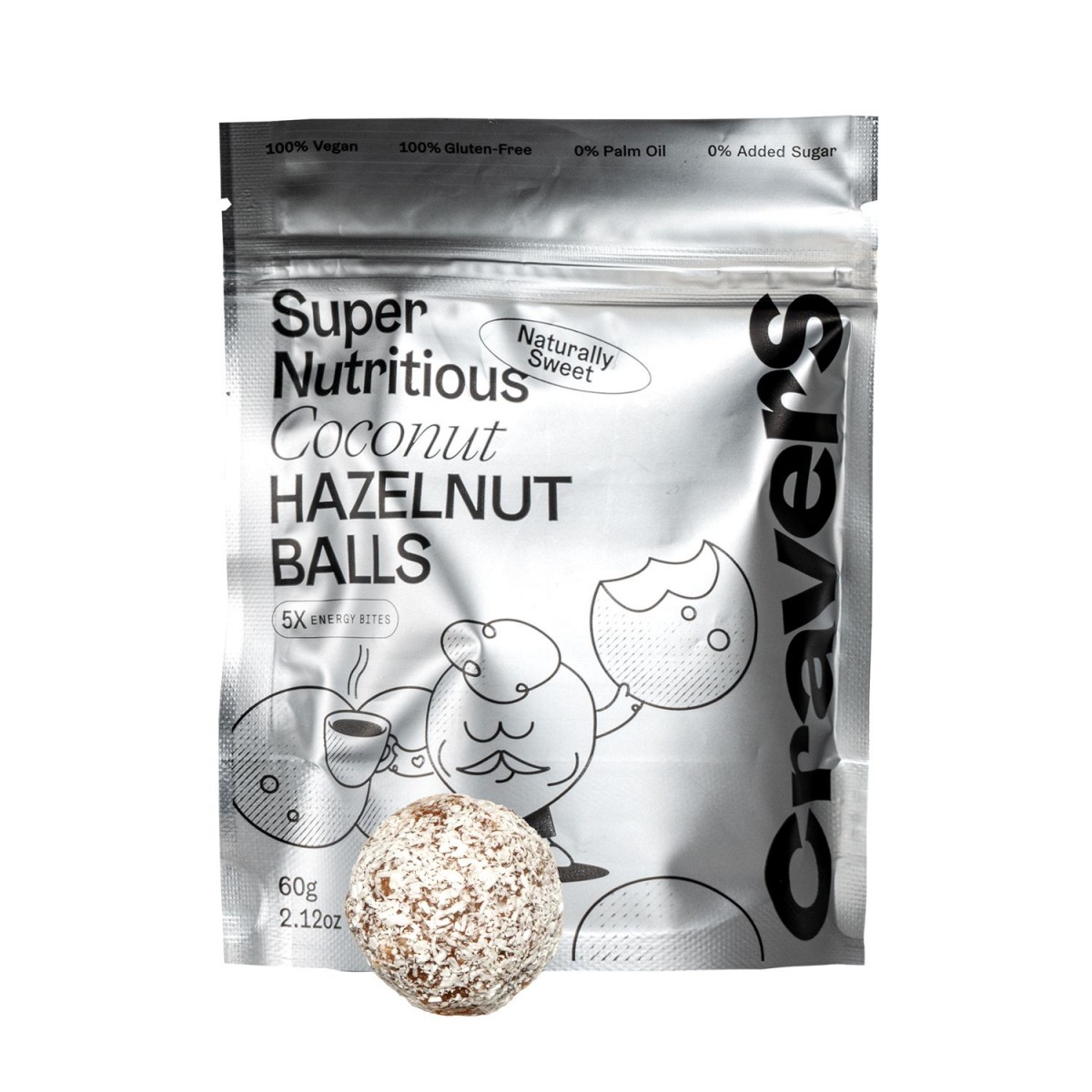 CRAVERS Kokosnuss-Haselnuss-Kugeln 60g