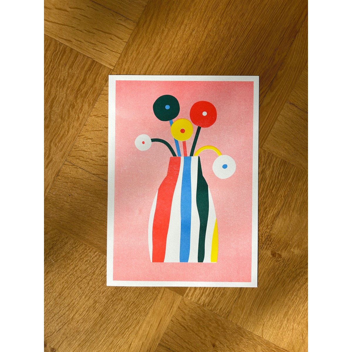 5 Flowers – A4 Riso Print – stefanizen