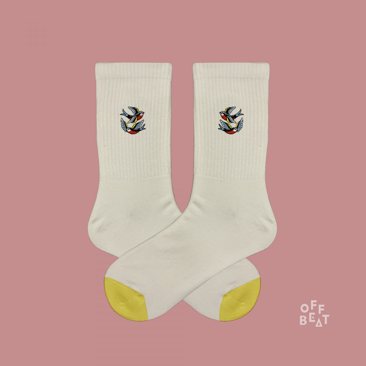 Bestickt Schwalbe Socken von Offbeat