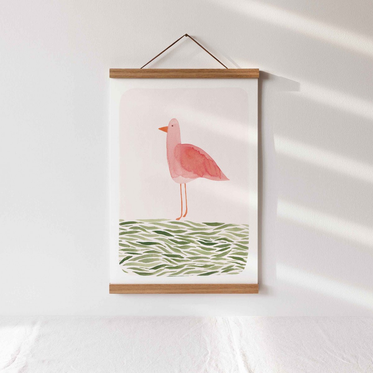 Kunstdruck "Vogel auf Wiese" | Paperlandscape