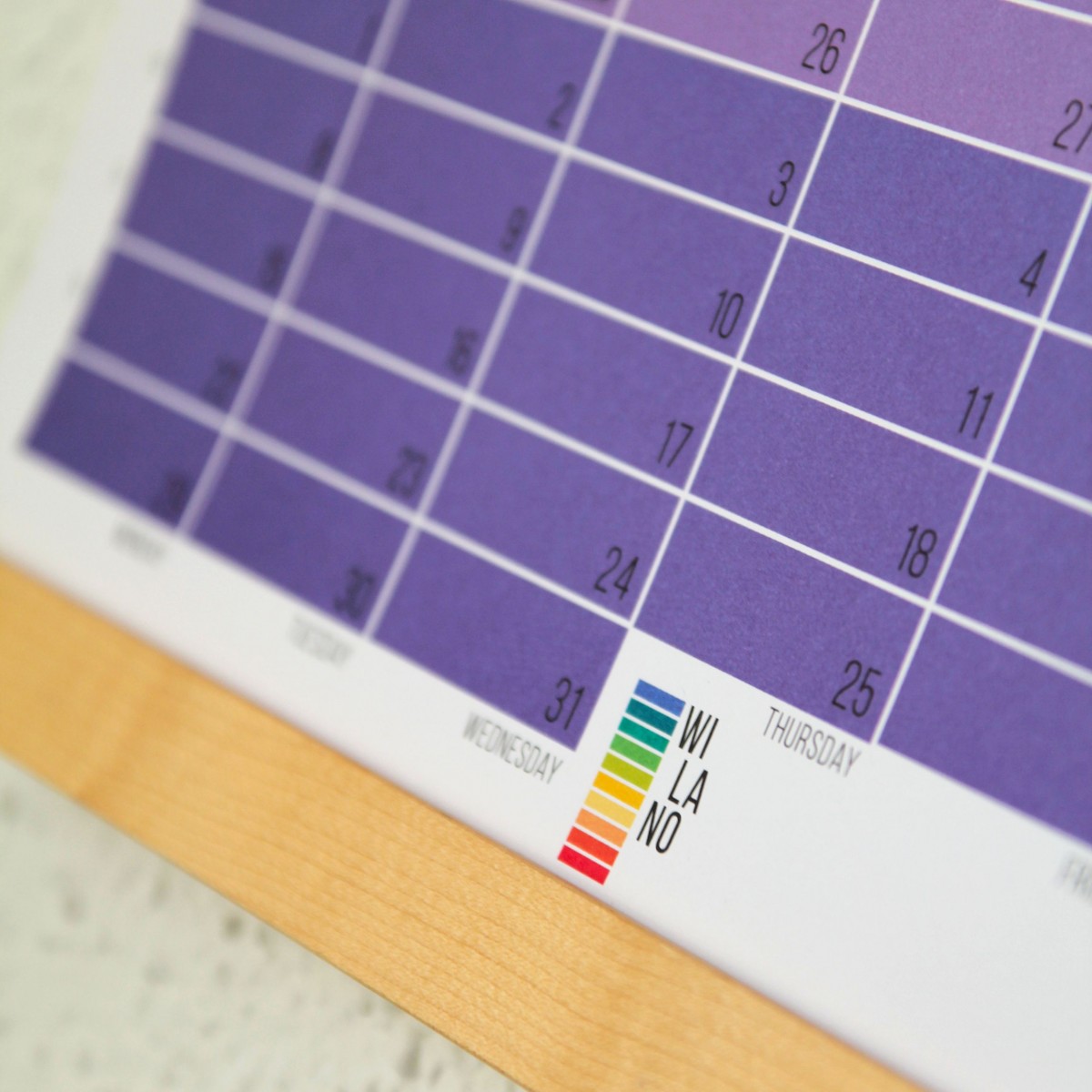 Wandkalender 2025 „Pink-Rosé-Violett“ Jahresplaner | Limited Edition | 100% Recyclingpapier | Deutsch-Englisch