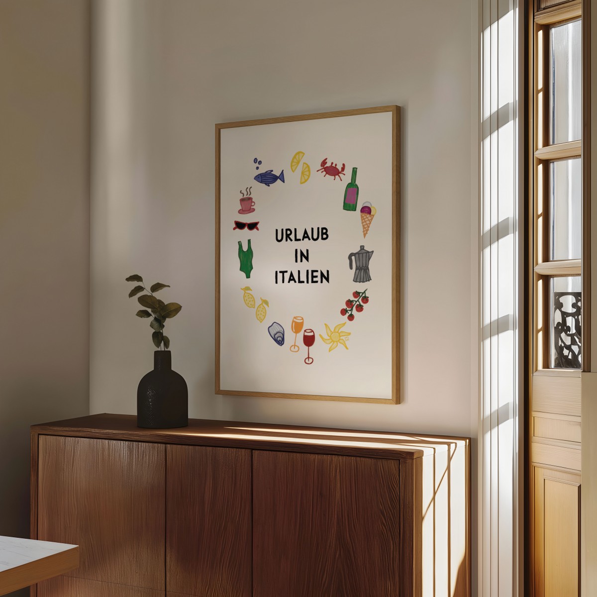 vonSUSI Fine Art Poster "Urlaub in Italien" A4-A1