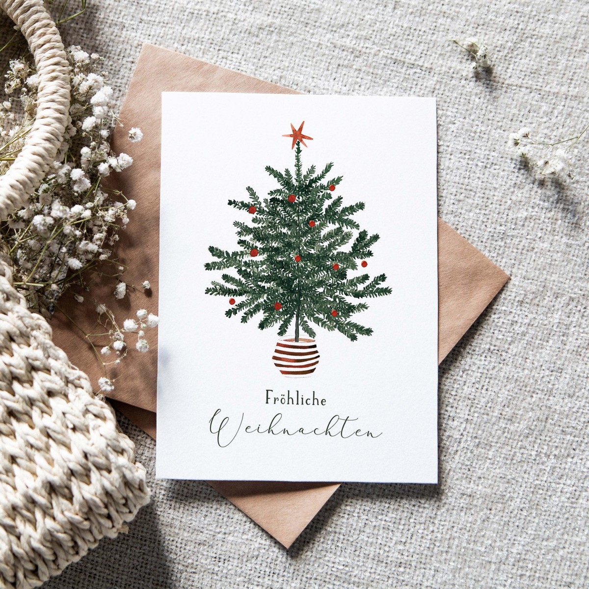 Paperlandscape | Faltkarte | Weihnachtsbaum "Fröhliche Weihnachten"