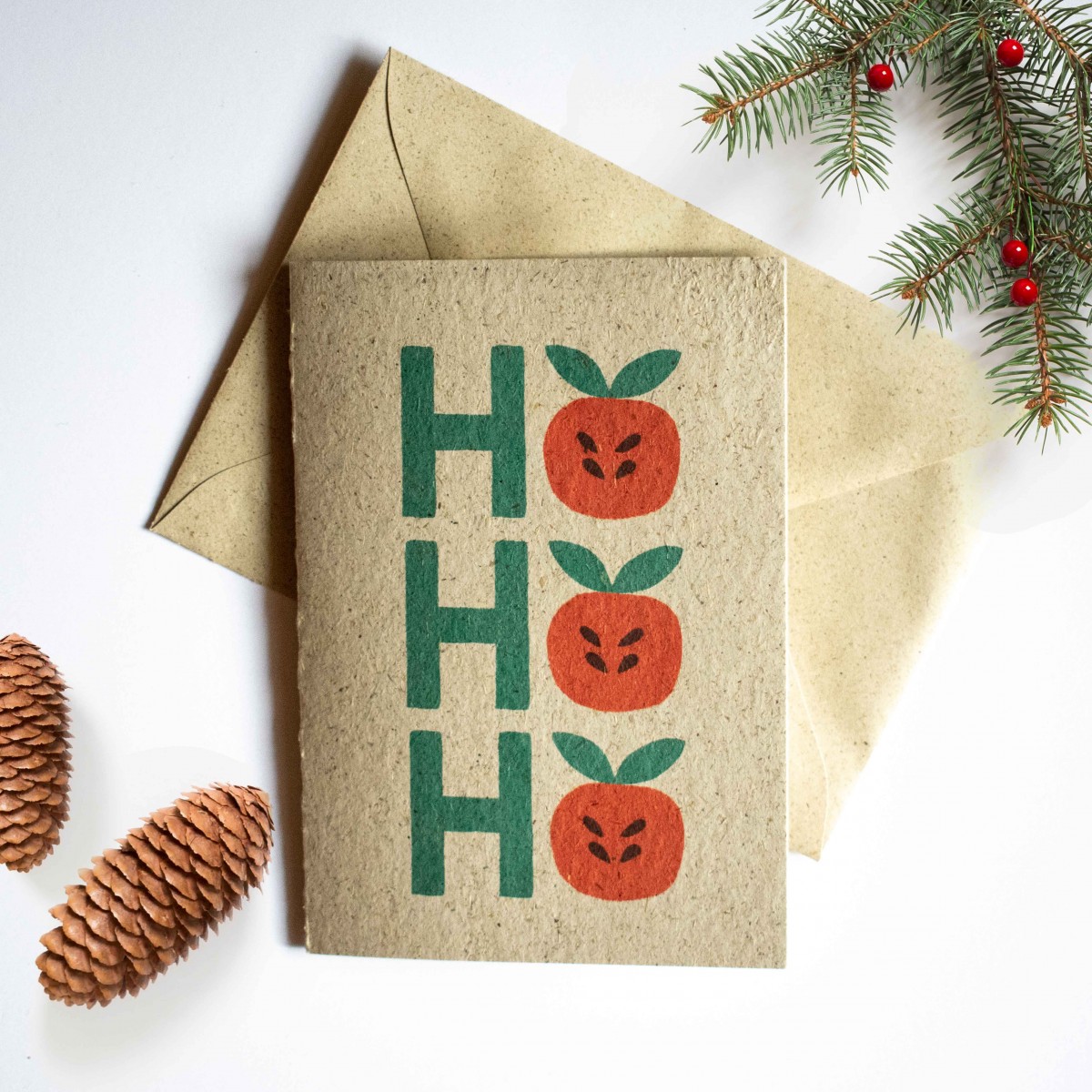 formwiese Weihnachtskarten Set (3x Klappkarten mit Kuverts, Weihnachten, Xmas, Geschenkekarte, Graspapier, nachhaltig, handgefertigt)