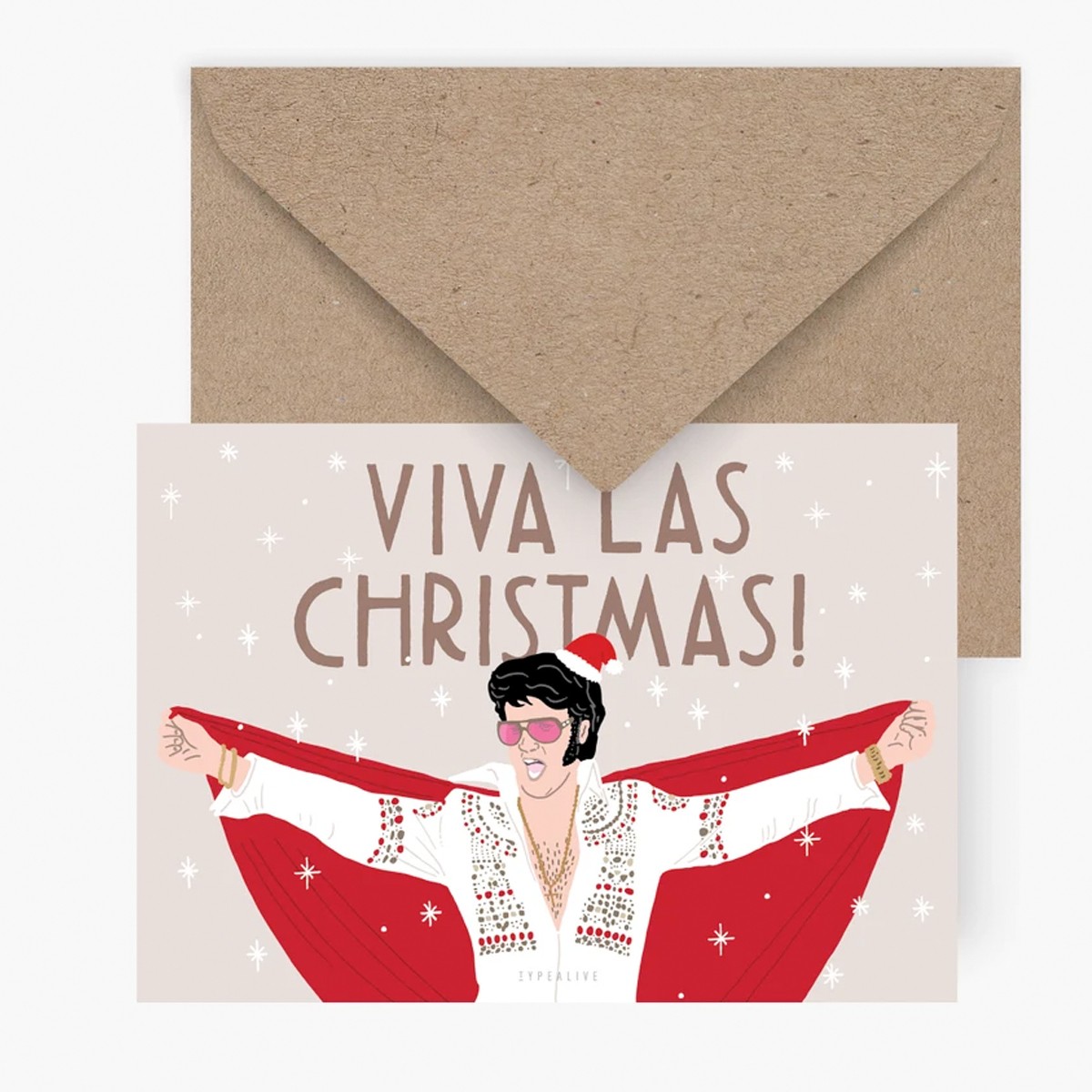 typealive / Weihnachtskarten 4er Set / Viva Las Christmas
