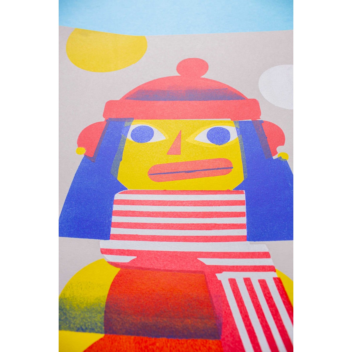 Martin Krusche - Schablonendruck »Wintermädchen«, DINA3