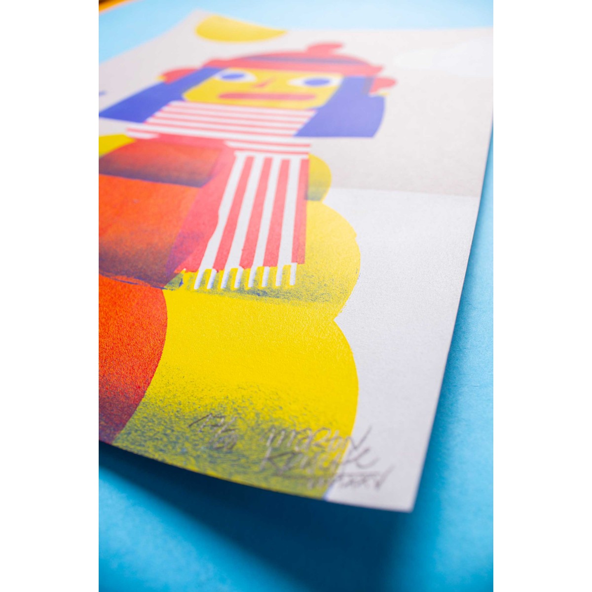 Martin Krusche - Schablonendruck »Wintermädchen«, DINA3