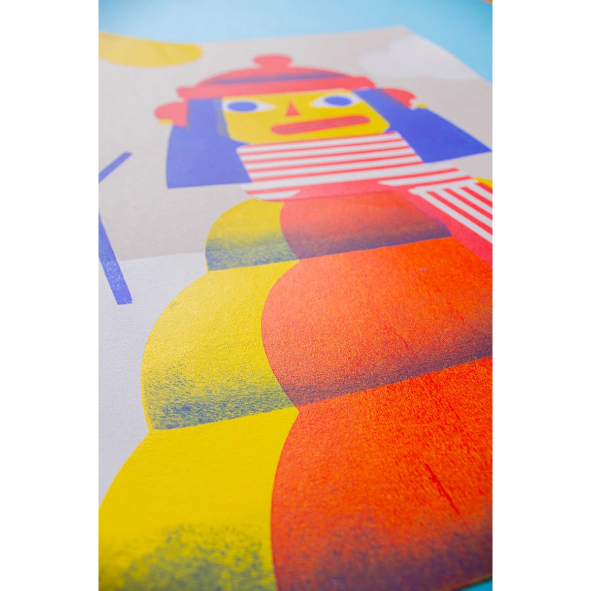 Martin Krusche - Schablonendruck »Wintermädchen«, DINA3