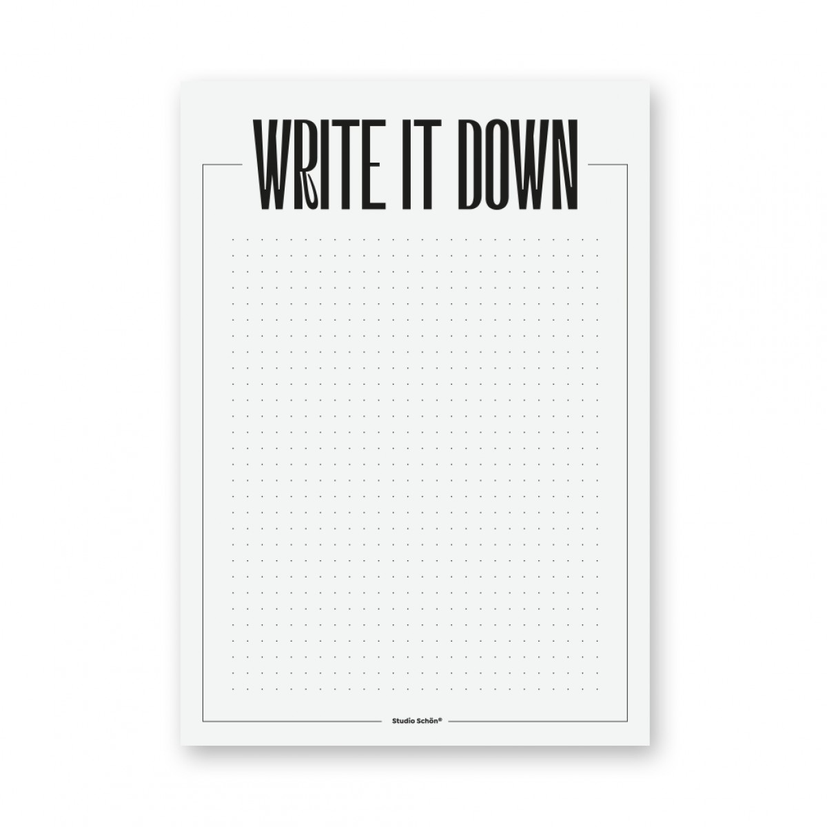 NOTIZEN – NOTIZBLOCK – Write it down – Studio Schön®