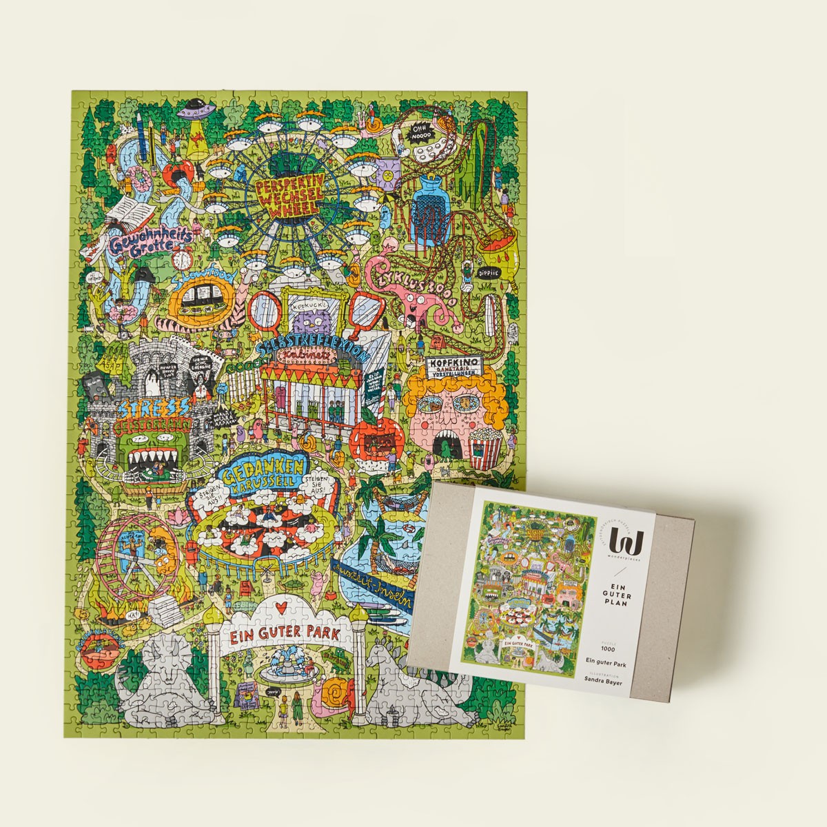 Wonderpieces Puzzle - Ein guter Park von Sandra Bayer, 1000 Teile